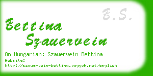 bettina szauervein business card